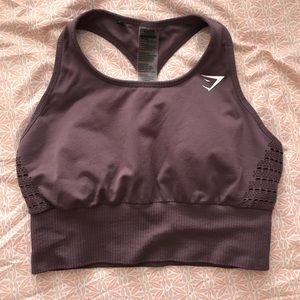 GYMSHARK Purple Seamless Crop Vest